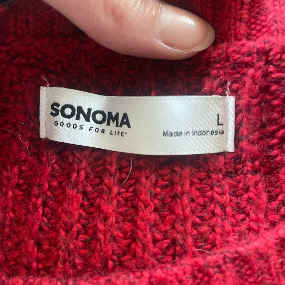 Red Knit Sweater - Picture 3 of 3